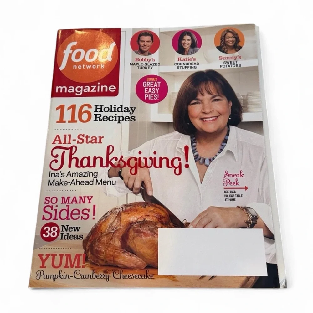 Food Network Thanksgiving Magazine Bundle 4 Issues Recipes